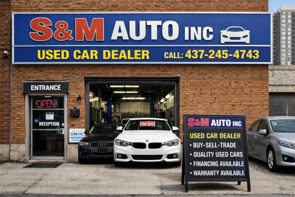S&M Auto Inc. storefront at 4659 Kingston Road, Toronto